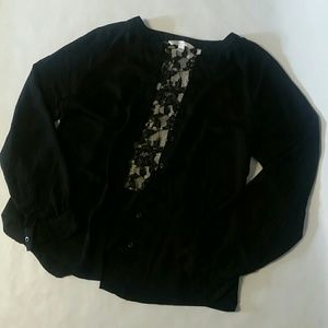 Lauren Conrad Sheer Button up Dress Shirt